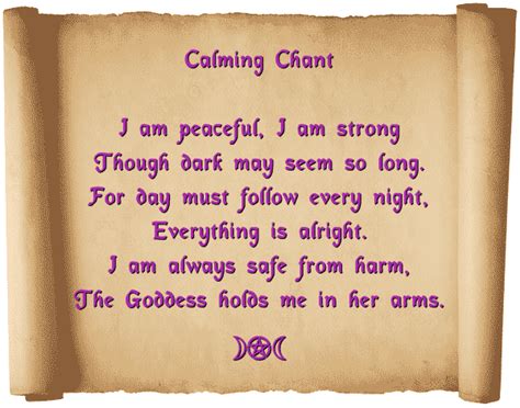 Calming Spell Chant Best Use Is At Night Burn Lavender Candle Hold