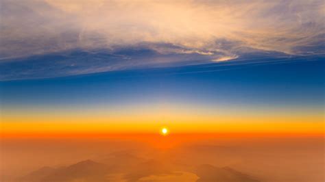 Sunset View From The Top Of Mountain 4k Sunset Wallpapers Photography