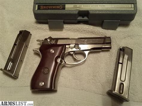 Armslist For Sale Browning Bda 380 Nickle Finish Wood Grips
