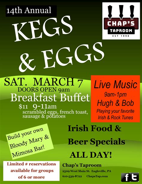 Kegs And Eggs 2020 March 7th