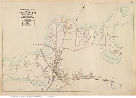 Buzzards Bay Bourne Massachusetts 1910 Old Town Map Reprint