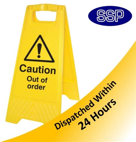 Out Of Order Yellow Folding Sign Ssp Print Factory