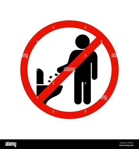 Do Not Litter In Toilet Vector Icon Keep Clean Sign Isolated On White Background Stock Vector