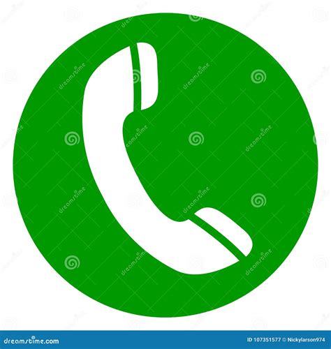 Phone Green Circle Icon Stock Vector Illustration Of Isolated 107351577