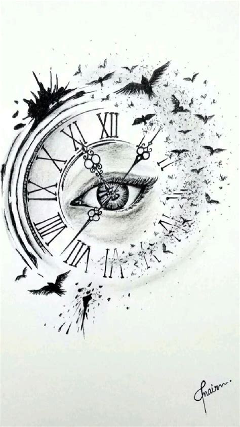 Share 80 Sketch Broken Clock Tattoo Drawing Thtantai2