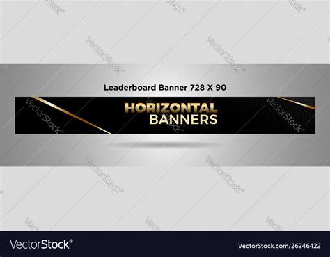 Leaderboard Banner 728x90 Royalty Free Vector Image