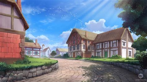 Mbsffl Village By Exitmothership On Deviantart Anime Background