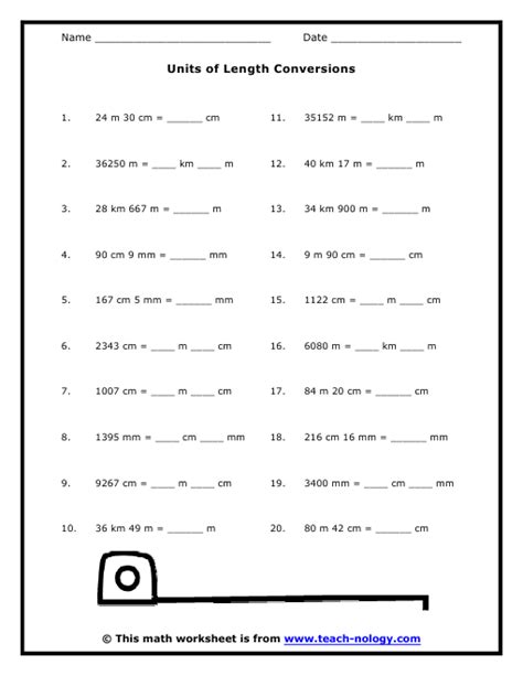 Class 4 Maths Measurement Worksheet With Answers Amy Fleishmans Math