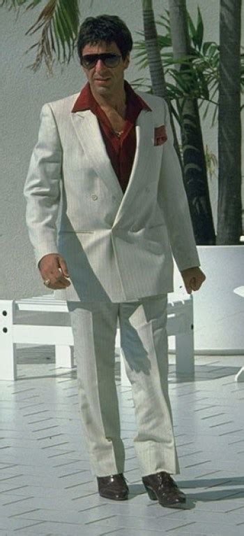 Scarface Tonys White Pinstripe Suit Bamf Style