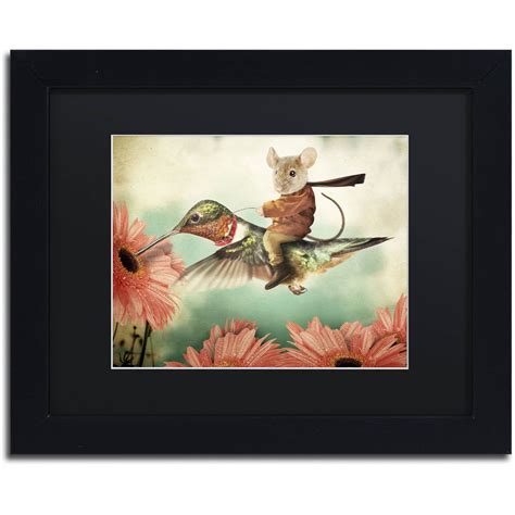 Trademark Fine Art Catching A Ride Hummingbird Canvas Art By J