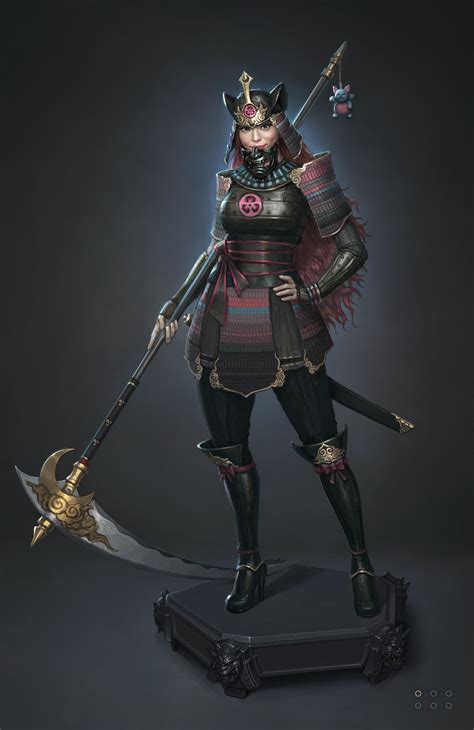 Artstation Japanese Warrior Dan Pogrebny Japanese Warrior Female