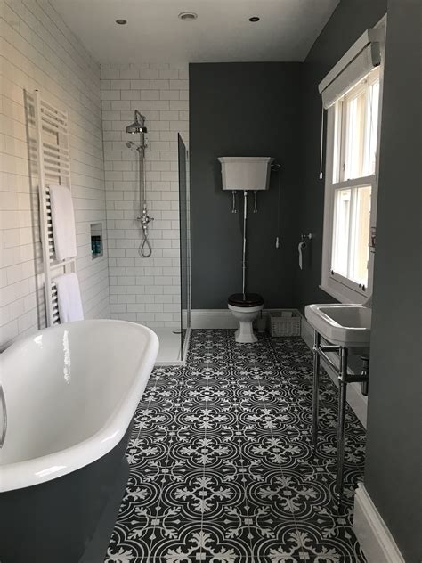 Victorian Grey Period Bathroom Cast Iron Bath Small Bathroom Makeover