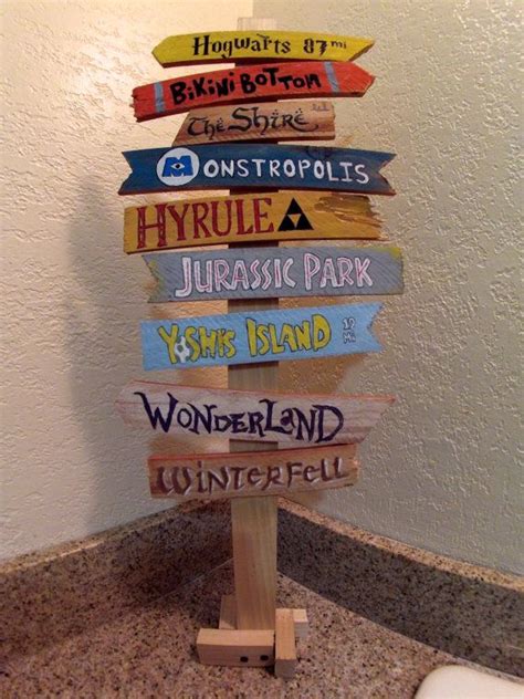 Create Your Own Fandom Directional Sign For By Finsandneedlesshop In
