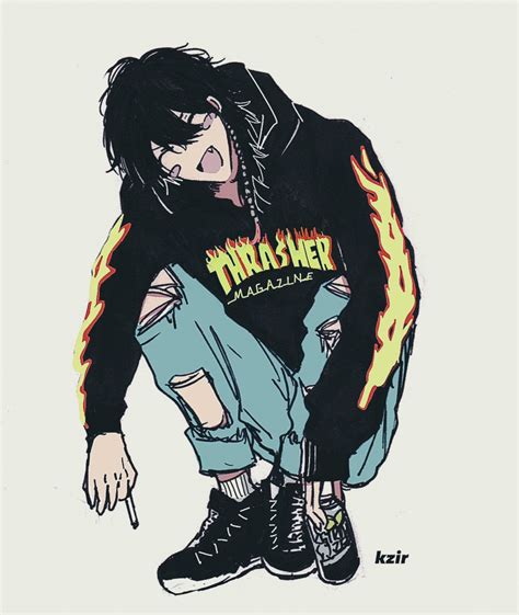 Aesthetic Skate Anime In 2020 Tomboy Art Anime Drawings Boy Boy Art