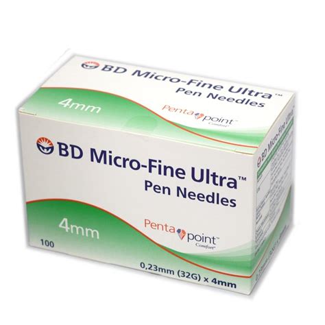 Bd Microfine Ultra 4mm32 Gauge Pen Needles 100 Easymeds Pharmacy