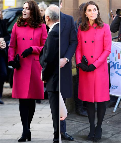 kate middleton news duchess of cambridge rewears £1500 mulberry coat in coventry uk