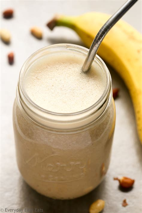 Peanut Butter Banana Protein Shake Easy Recipe Everyday Easy Eats