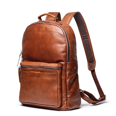 Full Grain Leather Backpack Men Travel Backpack Lj 88120