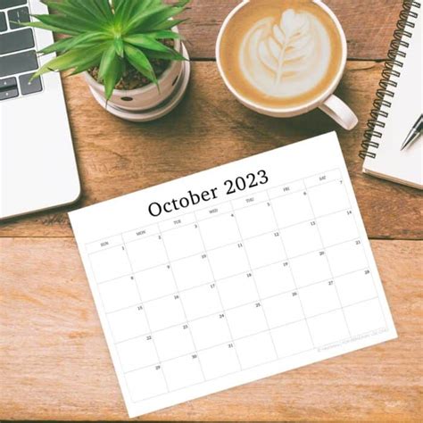 Printable October Monthly Calendar Hey Donna