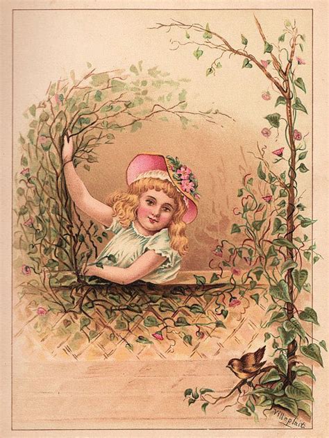 Victorian Graphic Girl With Bird The Graphics Fairy