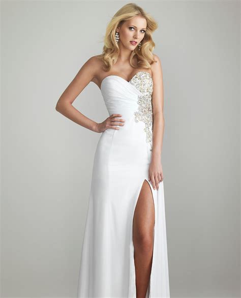 White Prom Dresses Dressed Up Girl