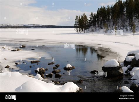 Inari Lake Near Partakko Finland Europe Stock Photo Alamy