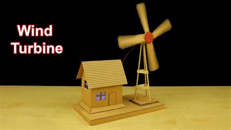 How To Make Working Model Of A Wind Turbine From Cardboard School Project