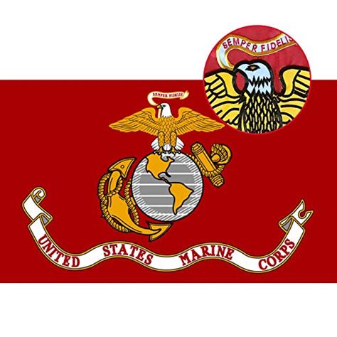 marine corps flag embroidered usmc 3x5 ft double sided and double stitched weather resistant