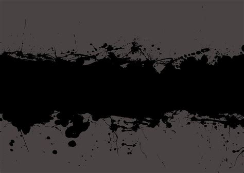 1188244 Dark Black Grunge Ink Splat Banner With Grey Background And