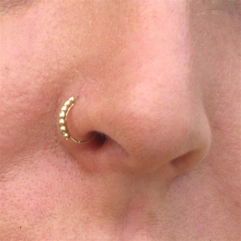 Gold Nose Ring Indian Nose Ring Gold Nose Hoop Gold Tragus