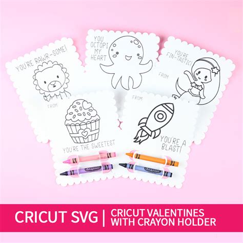 Cricut Valentines With Crayon Holder Svg Bundle Pocket Wonders