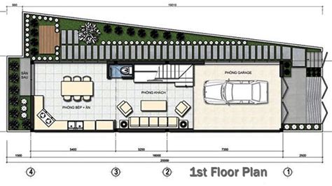 Townhouse Plans Narrow Lot 45x172m Samphoas Plan