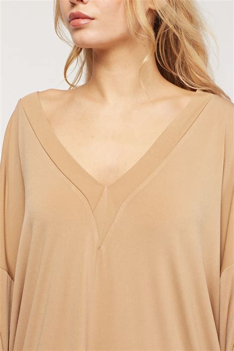 Oversized V Neck Slouchy Top Just 7