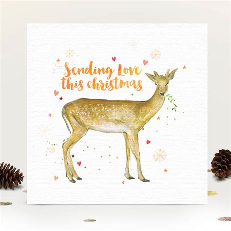 Christmas Reindeer Greeting Card By Natalie Ryan Design
