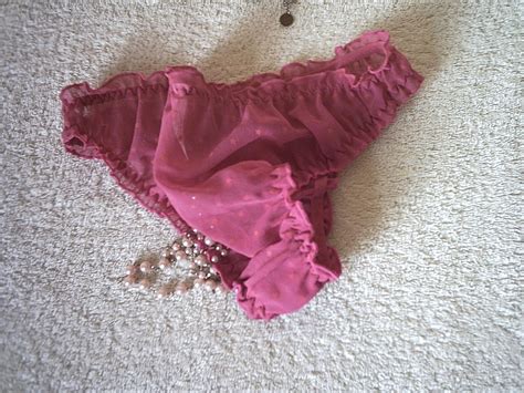 Cute Pink Girls Ladies Sheer Flock Bikini Panties Frilly Knickers Xs Ebay