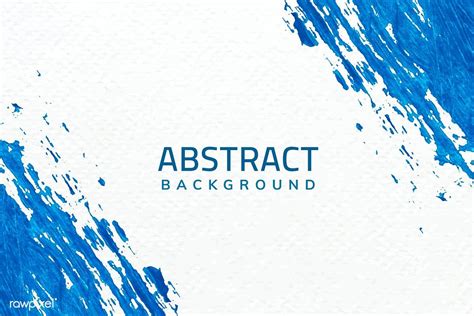 Blue Brush Stroke Abstract Background Vector Free Image By Rawpixel