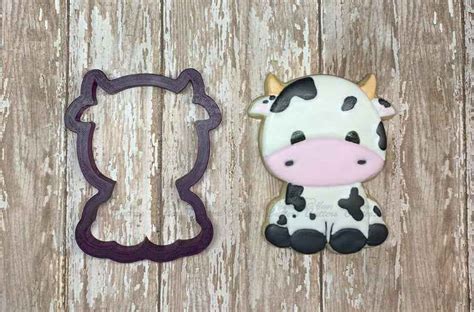 Cow 2 Cookie Cutter And Fondant Cutter And Clay Cutter Fondant