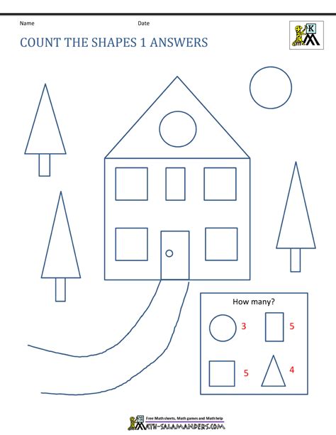 Shape Worksheets For Kindergarten