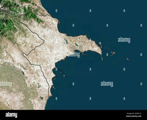 Absheron Region Of Azerbaijan High Resolution Satellite Map Stock