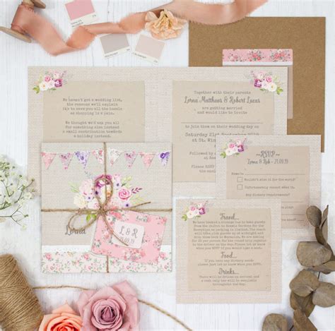 Floral Blooms Wedding Invitation Sample Sarah Wants Stationery