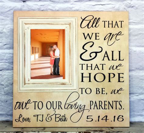 Parents Wedding Gift, Thank You Gift For Parents, Wedding Gift Parents, Personalized Picture 