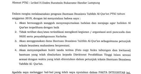 Contoh Surat Keterangan Tahfidz Quran Surat Keputusan Pengangkatan