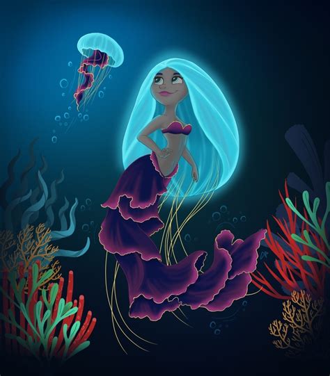 Jellyfish Mermaid An Art Print By Jennifer Adkins Inprnt