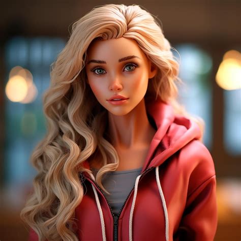 Premium Ai Image Ultra Realistic 3d Barbie Movie Blonde Doll With