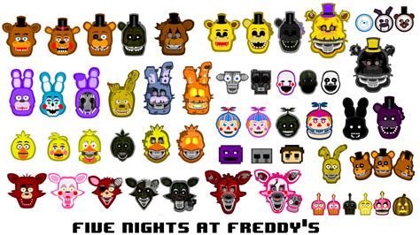 Fnaf All Characters By Hookls On Deviantart