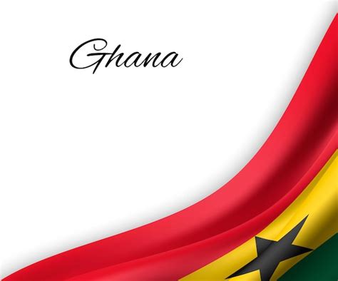 Premium Vector Waving Flag Of The Ghana Waving Ghana Flag Abstract