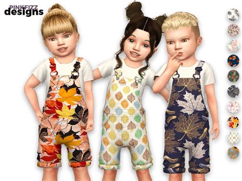 Little Junior Autumn Overalls Sims 4 Toddler Sims 4 Shopkins Girls