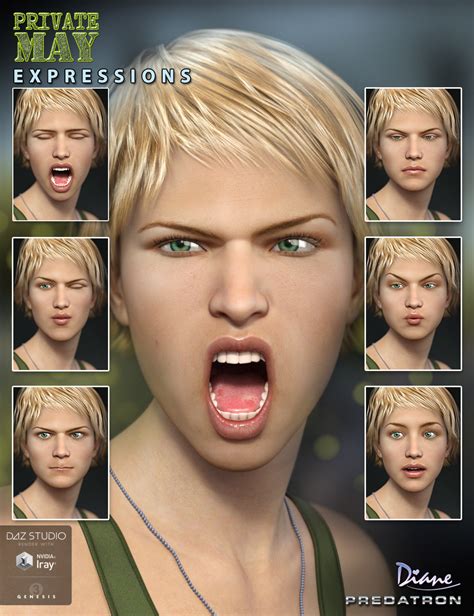 private may expressions for genesis 3 female s daz 3d
