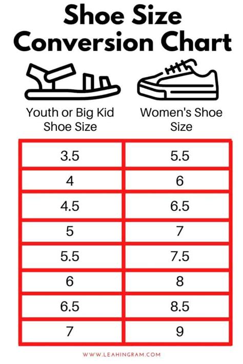 Shoe Size Equivalent Big Deals Etsidi Da Upm Es