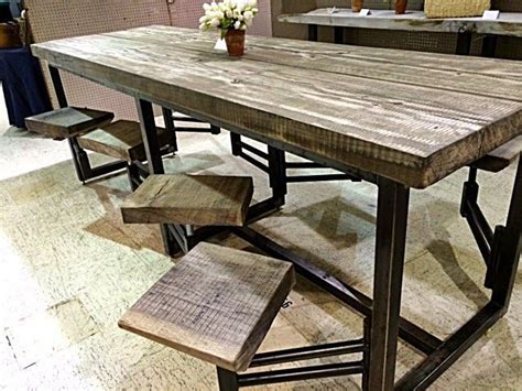 No matter which way, you'll get the perfect furniture that sets the tone for your kitchen or dining room. table with attached swivel chairs - Google Search | Metal ...